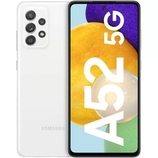Buy Refurbished Samsung Galaxy A52 5G Dual Sim (128GB) in Awesome White Buy Refurbished Samsung Galaxy A52 5G Dual Sim (128GB) in Awesome White